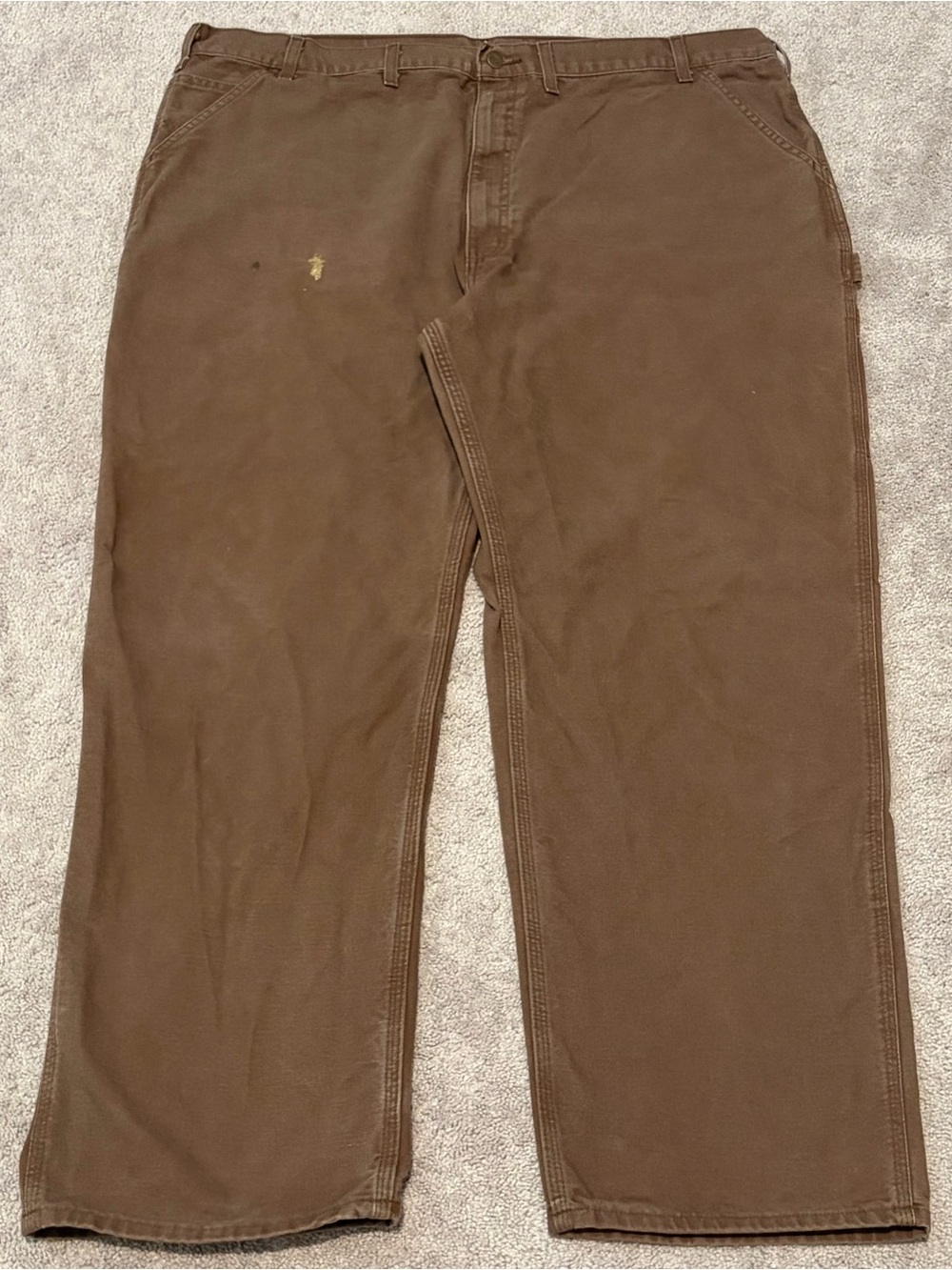 Carhartt Men’s Brown Utility Carpenter Work Pants Size 46x32 B11-CHT